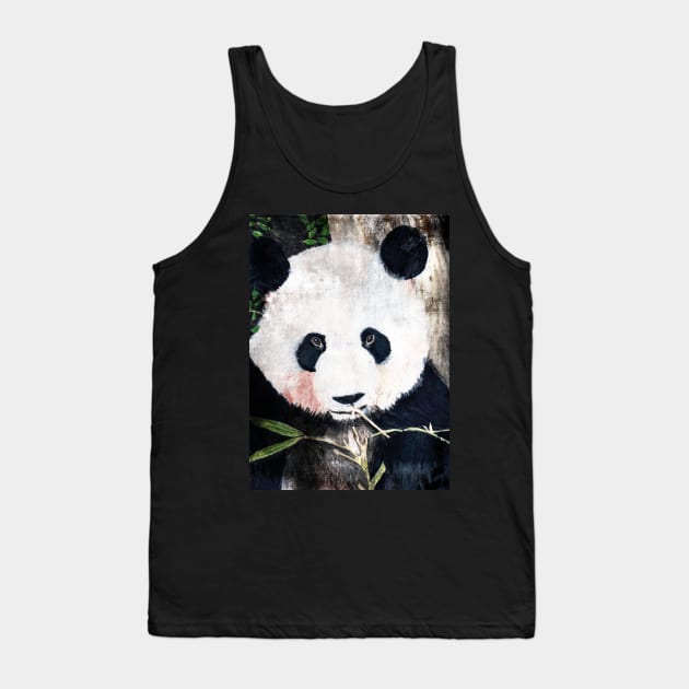 Panda Bear Tank Top by teenamarie23art